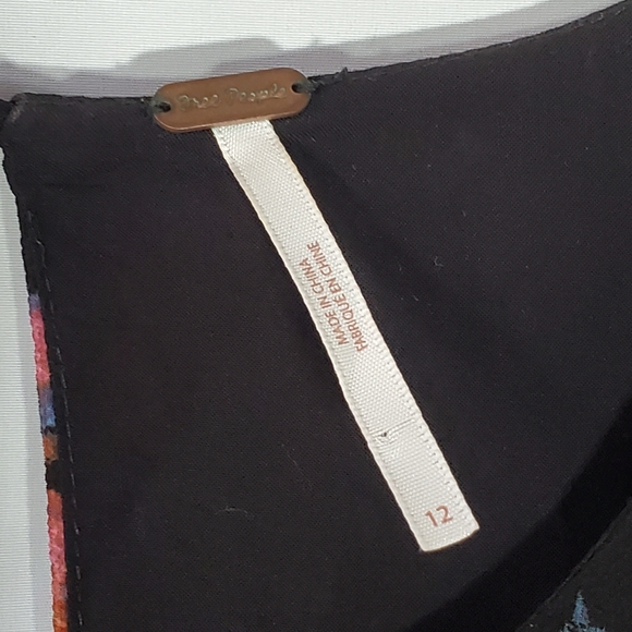 FREE PEOPLE FLORAL BOHO SLEEVELESS A-LINE FLOWY STEETCH COCKTAIL DRESS WOMENS 12 - Picture 3 of 10